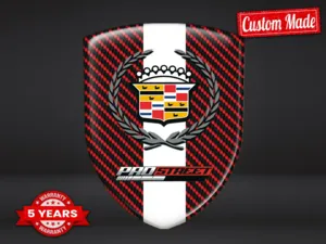 Cadillac Badge Silicone Sport Premium Stile Cupola Racing